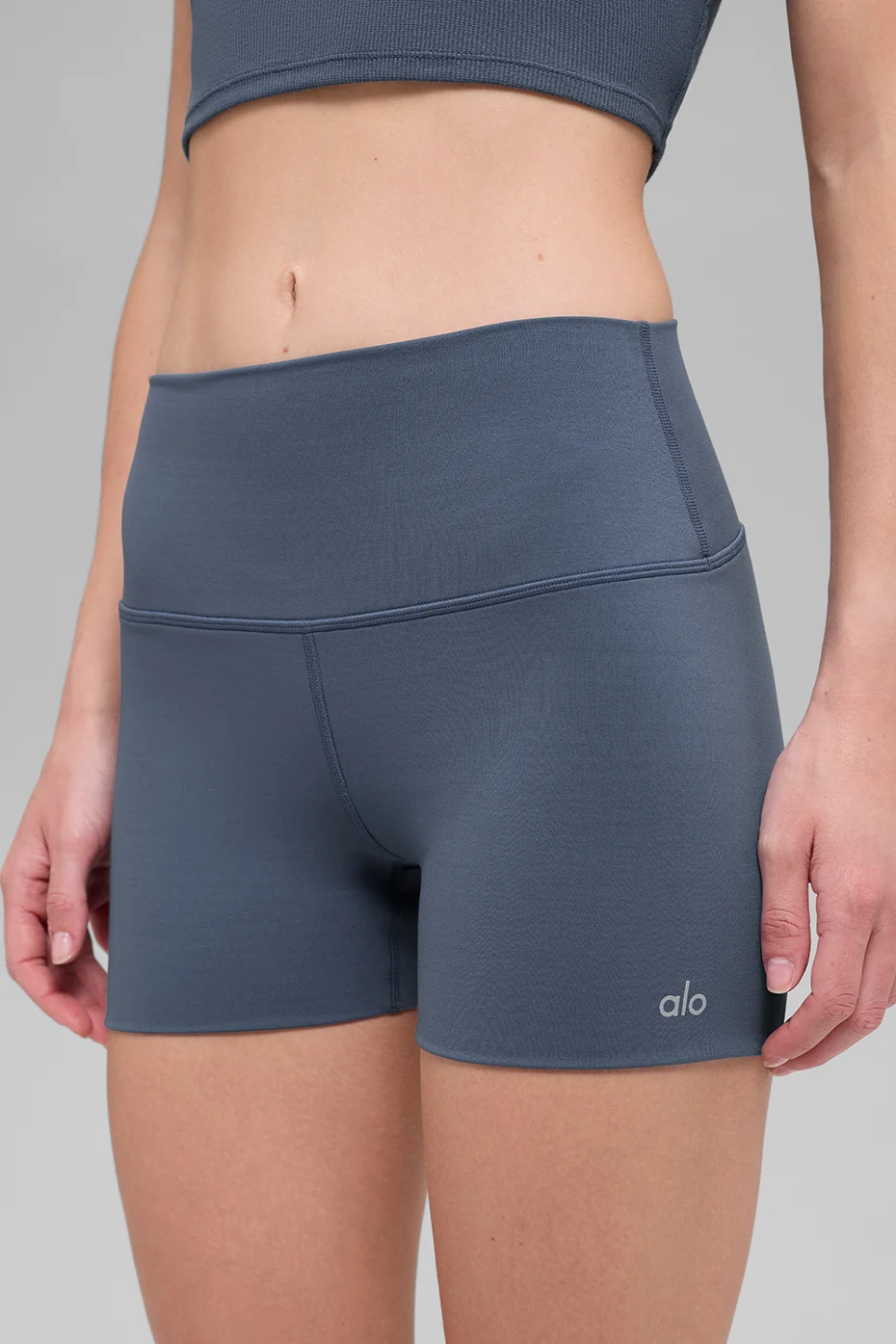 3 ALO Softsculpt High-Waist Precision Short - Bluestone - Image 2