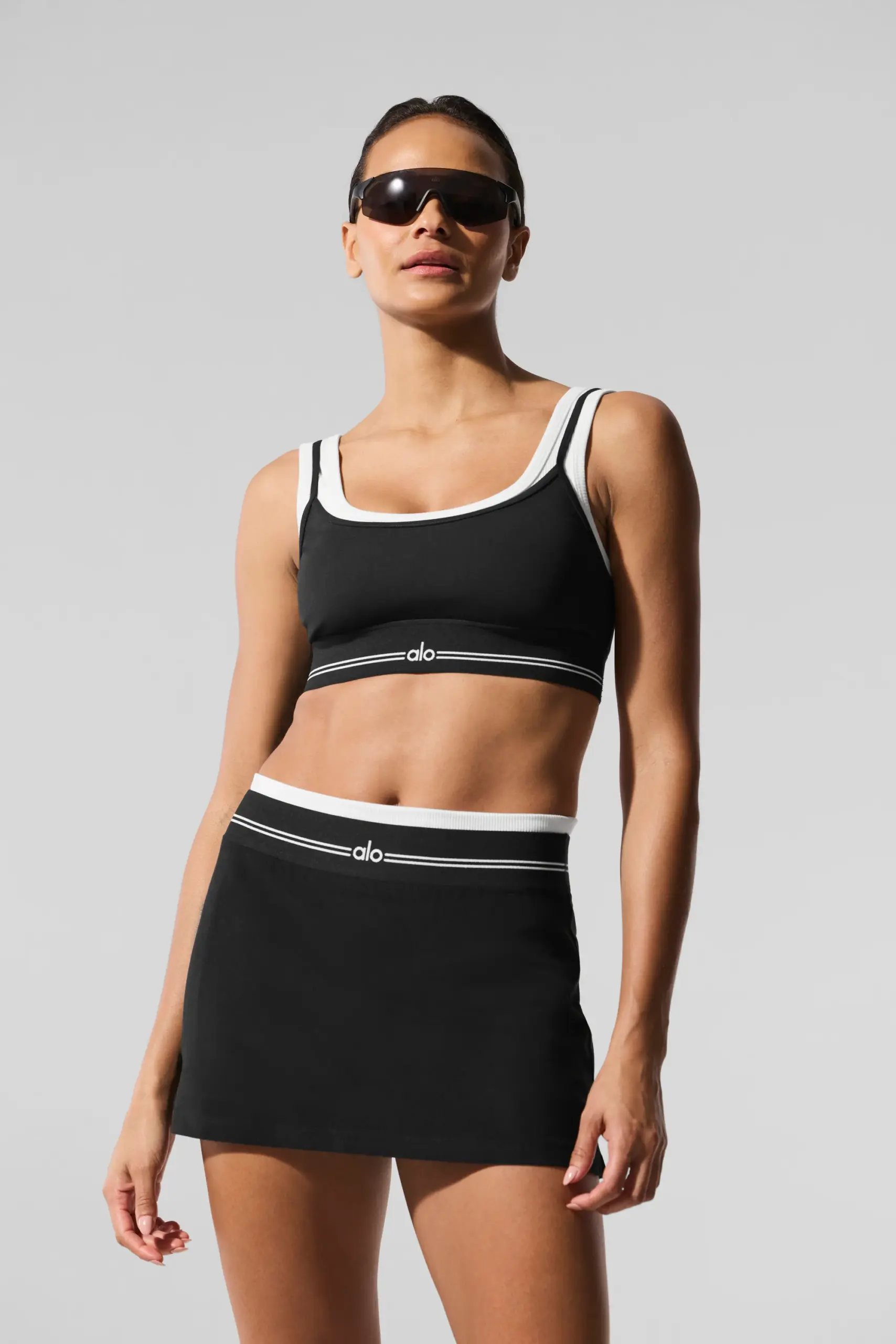 Airbrush Better Together Tennis Skirt - Black/White - Image 5
