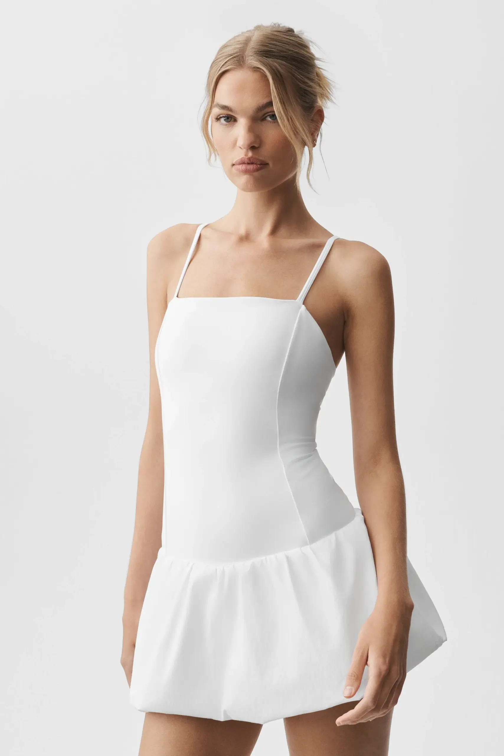 Airbrush Love Match Tennis Dress - White