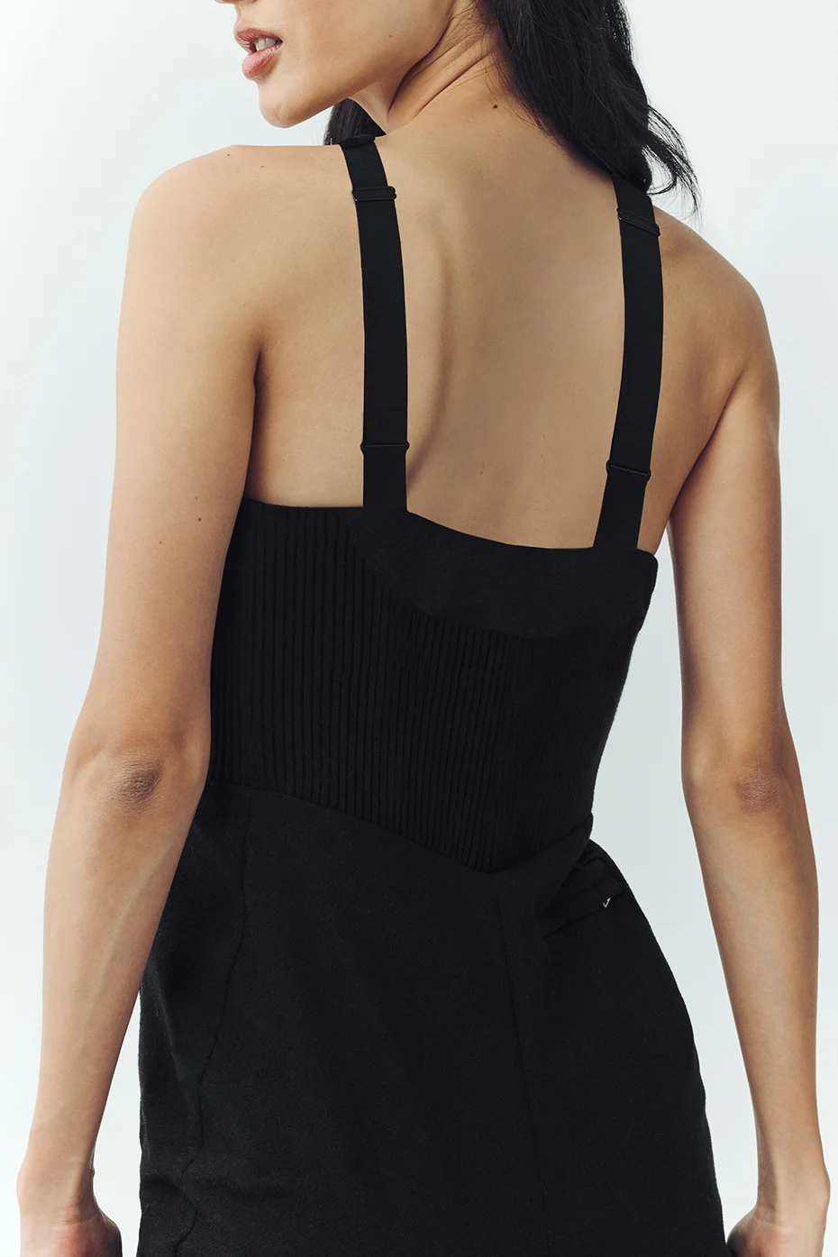 Wool Blend Bunny Slope Bib - Black - Image 2