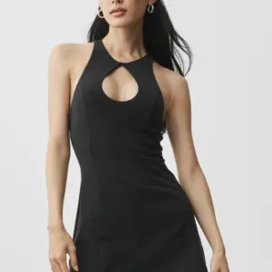 Airbrush Lock In Tennis Dress - Black