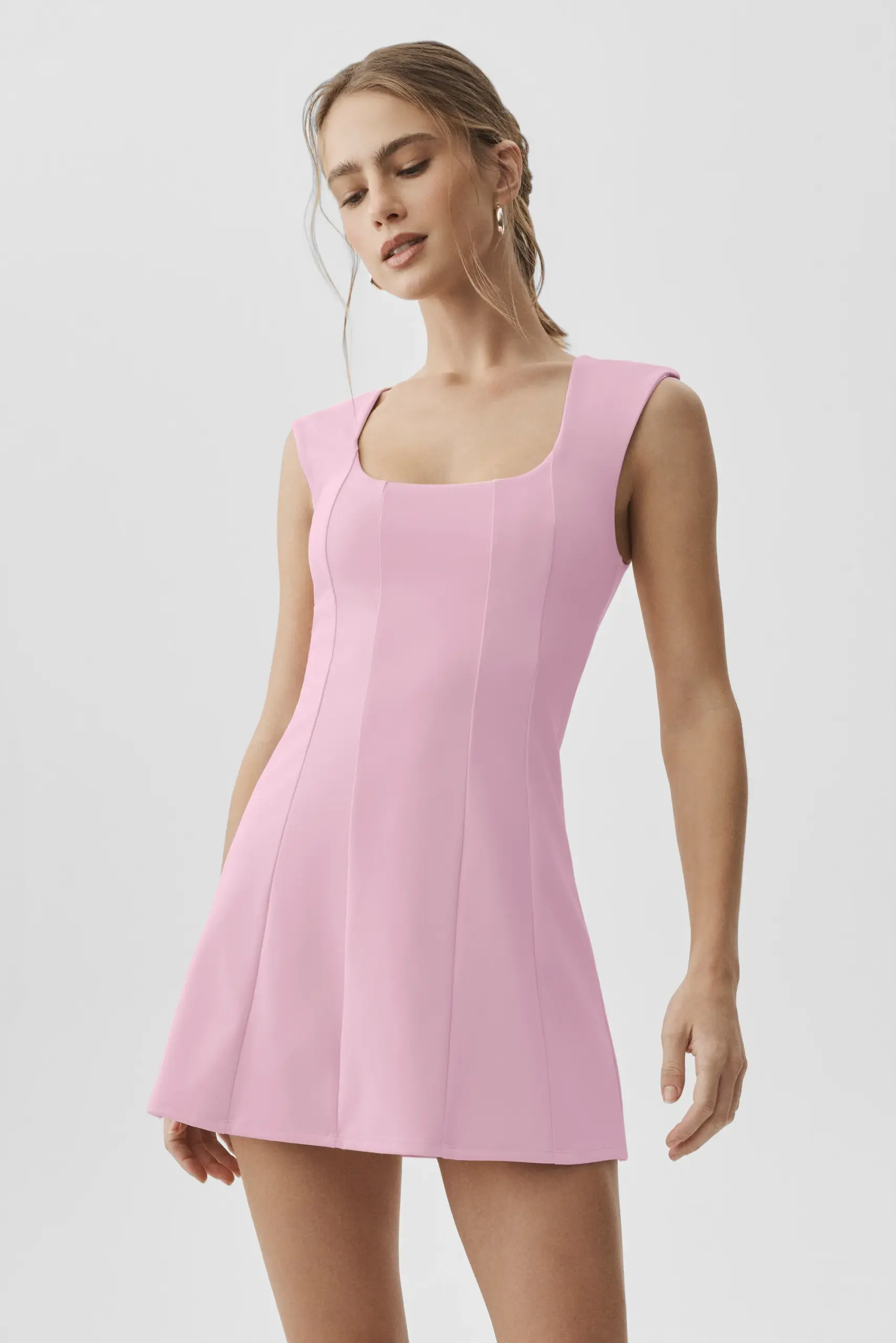 ALO Softsculpt Desire Tennis Dress - Pink Marshmallow - Image 3