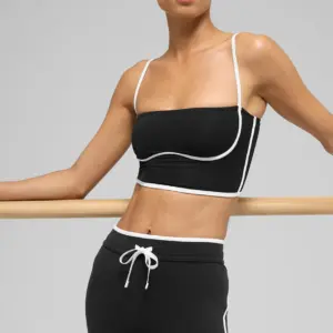 Airbrush Streamlined Bra Tank - Black/White