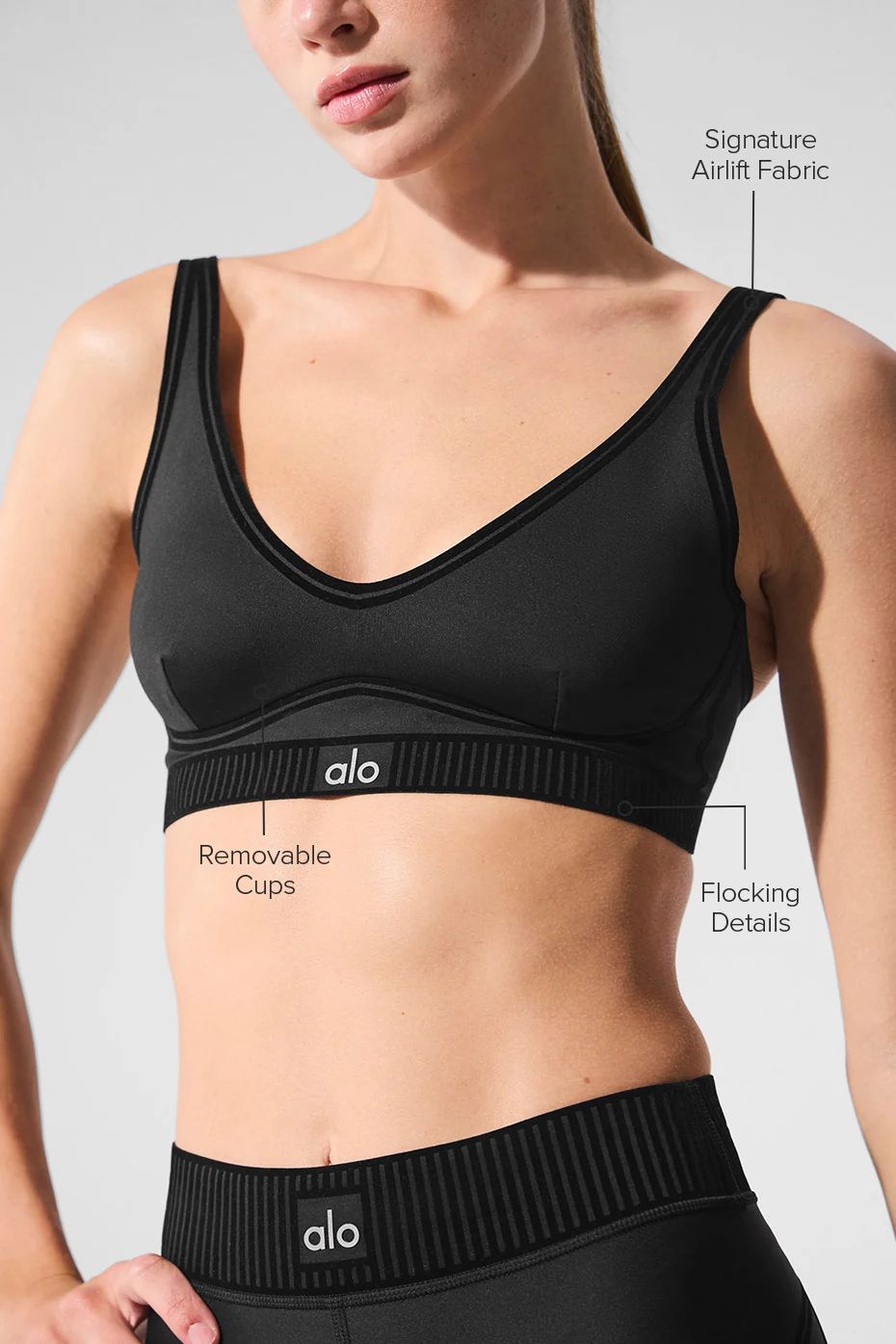 Airlift Line Up Bra - Black - Image 2