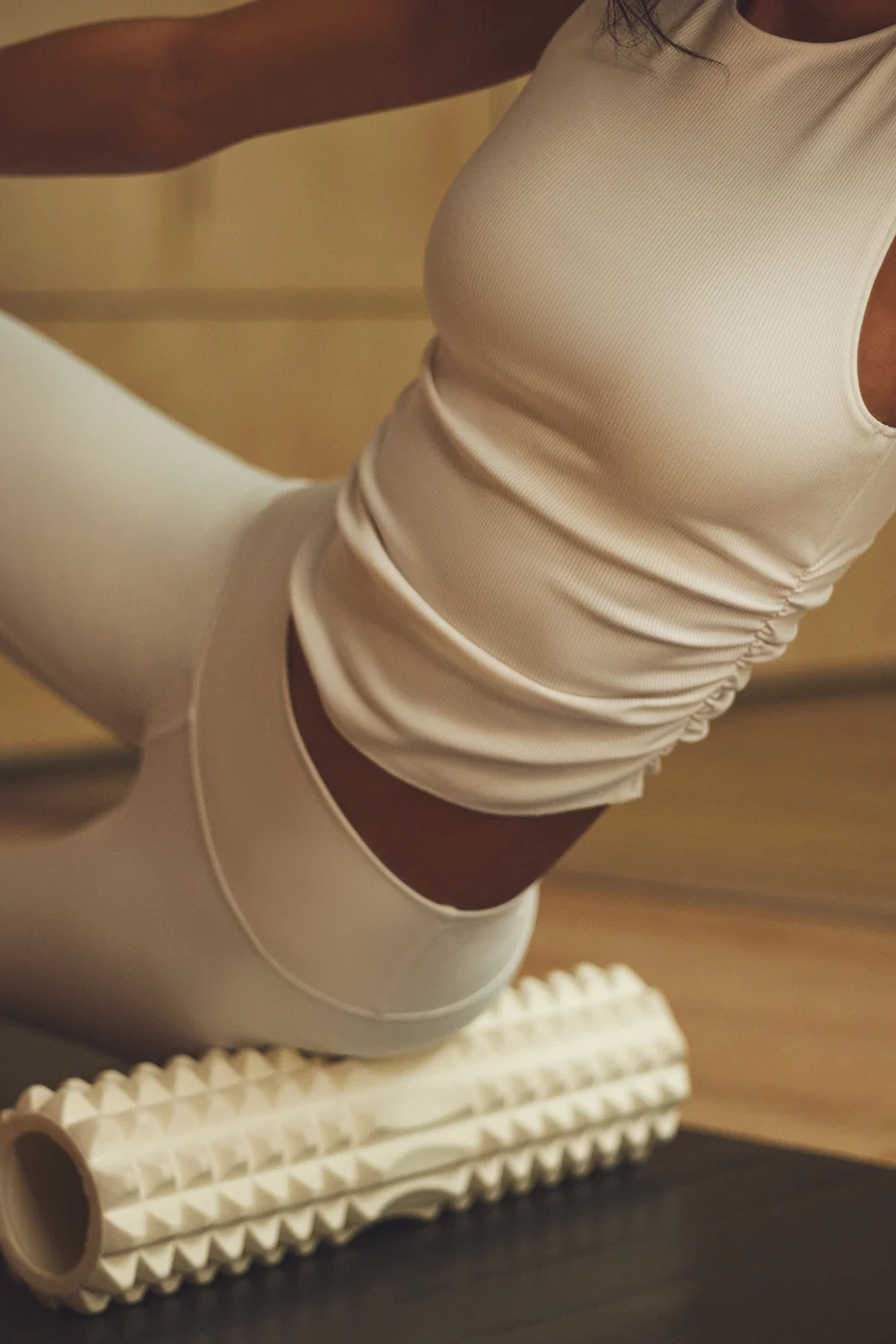 Ribbed En Pointe Tank - Ivory - Image 5