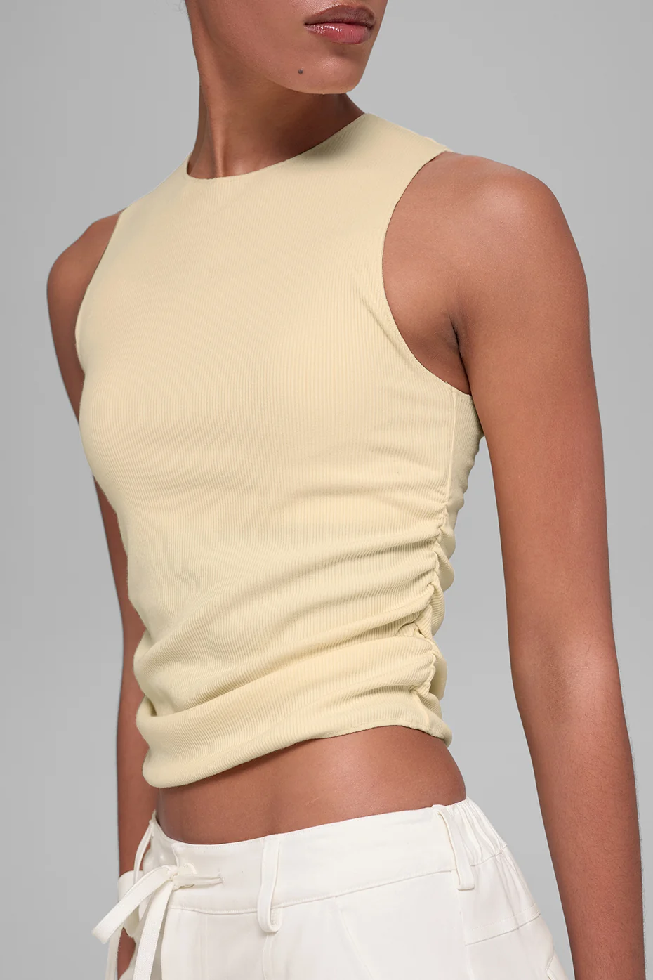 Ribbed En Pointe Tank - Candlelight Yellow - Image 4