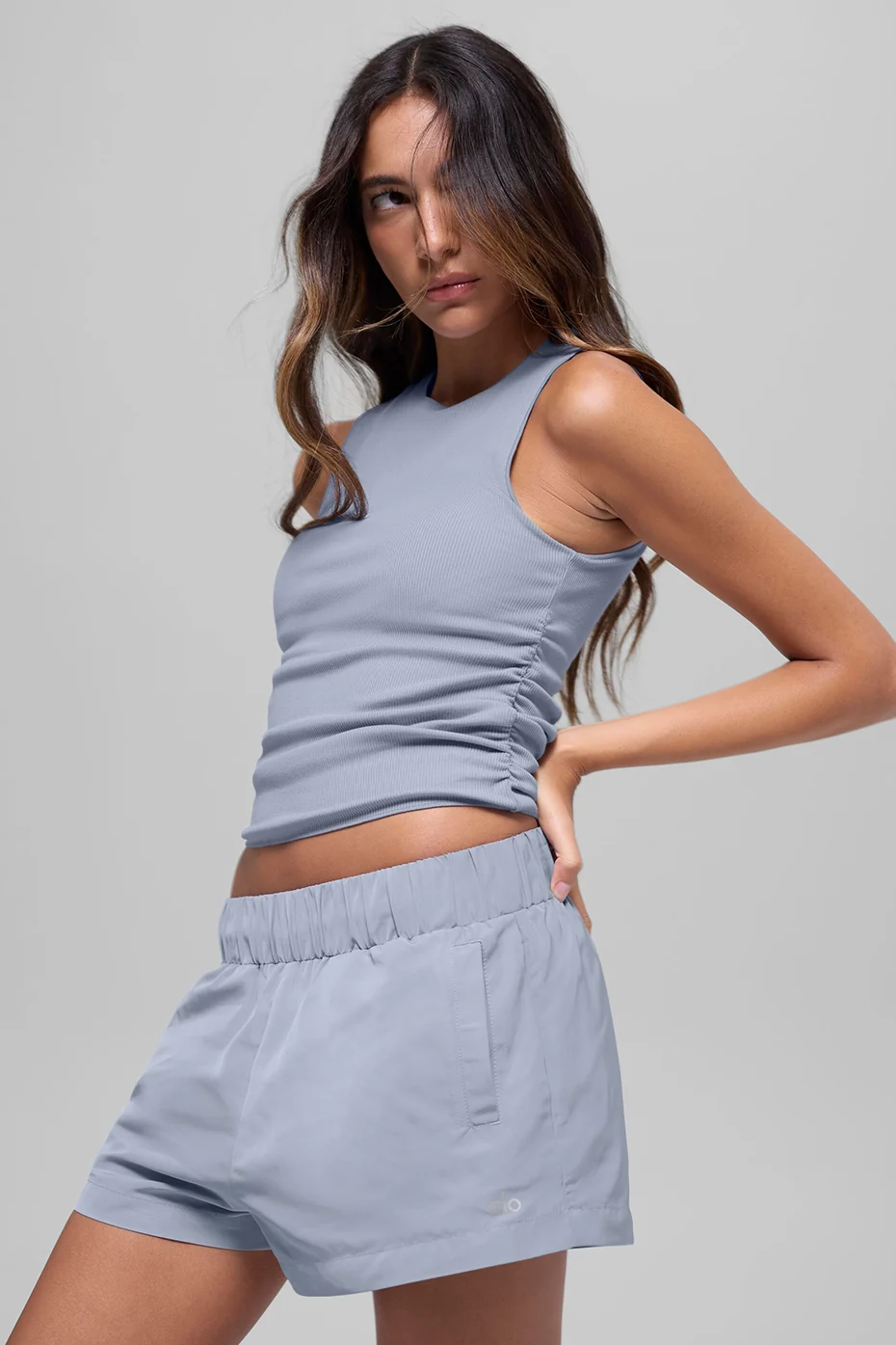 Ribbed En Pointe Tank - Winter Frost