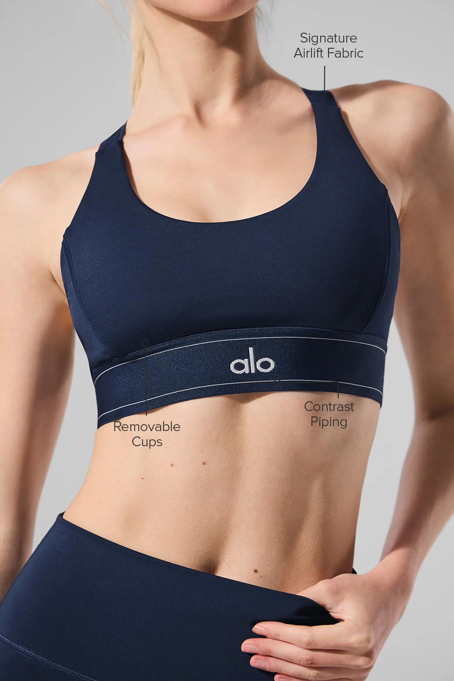 Airlift Suit Up Bra - Navy/Navy - Image 2