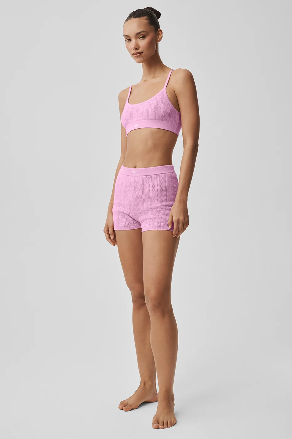 Pointelle Sweater Be Mine Bra - Candy Heart Pink - Image 4