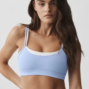 Airbrush Double Up Bra - Light Provence Blue/White