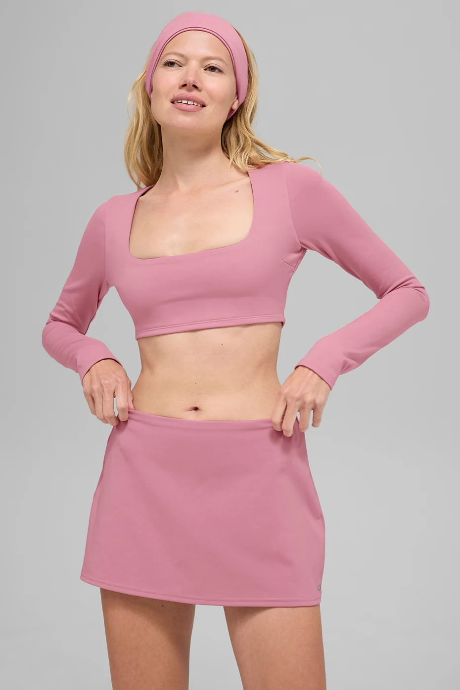 ALO Softsculpt Precision Long Sleeve Bra - Pink Wild Rose - Image 2