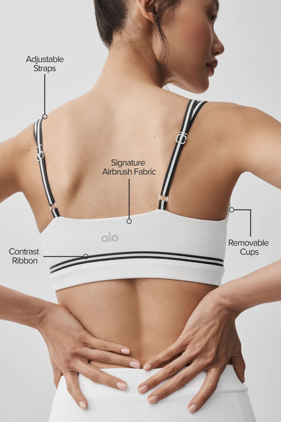 Airbrush Fast Track Bra - White/Black - Image 2