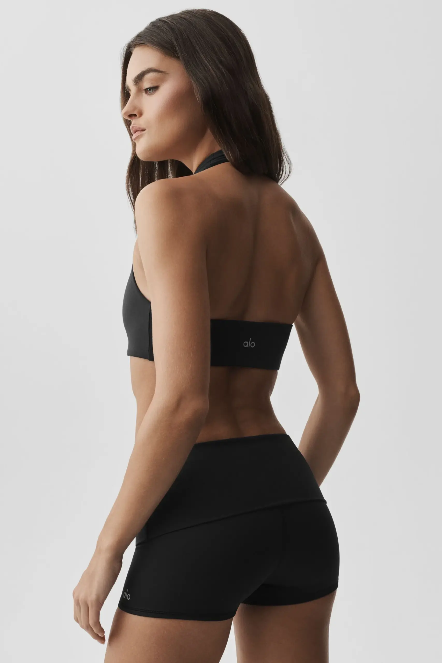 ALO Softsculpt Feel The Heat Halter Bra - Black - Image 4