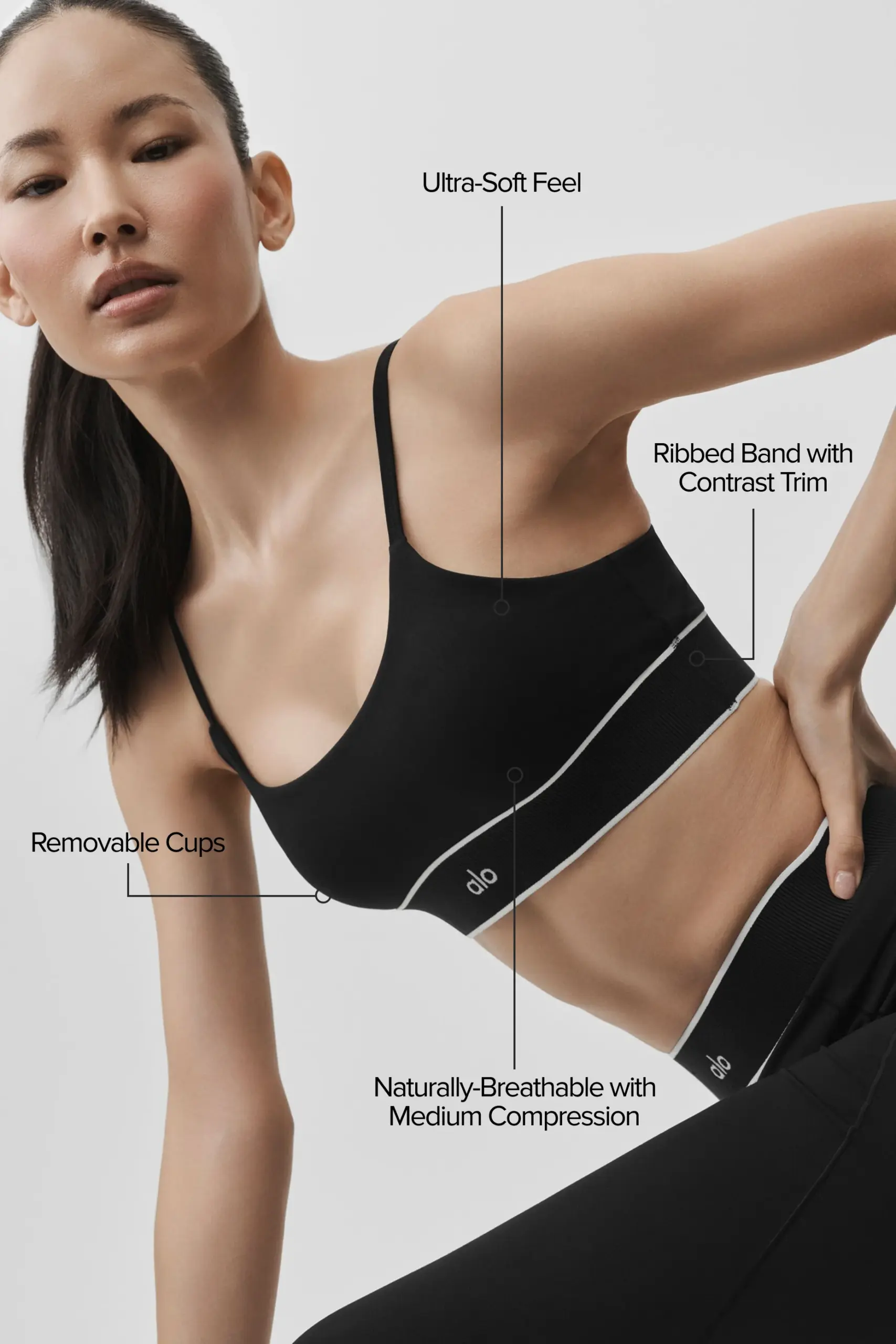 ALO Softsculpt Amp It Up Bra - Black - Image 2